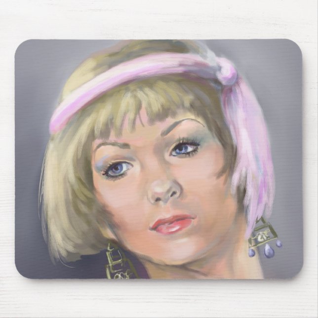 Springtime Flapper Portrait Mousepad (Front)