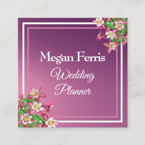 Springtime Floral Design Square Business Card