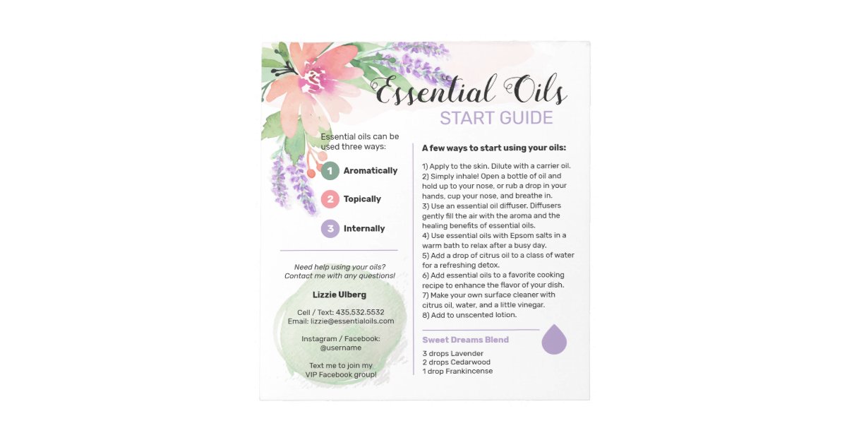 essential oils guide chart