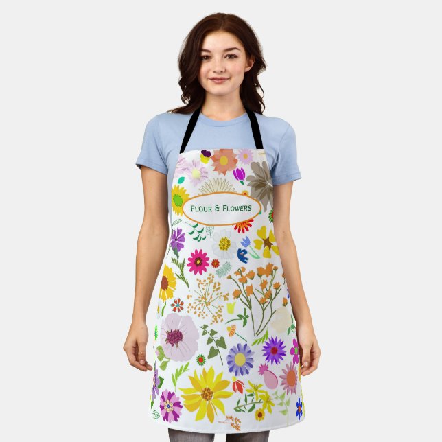Springtime floral harmony apron (Worn)