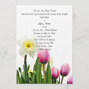 Springtime Floral Wedding Invitation