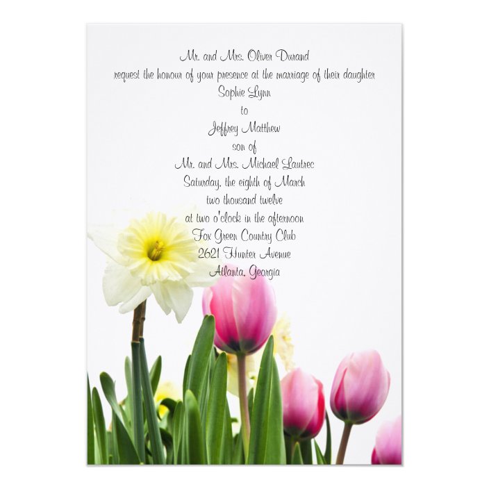Springtime Floral Wedding Invitation | Zazzle.com