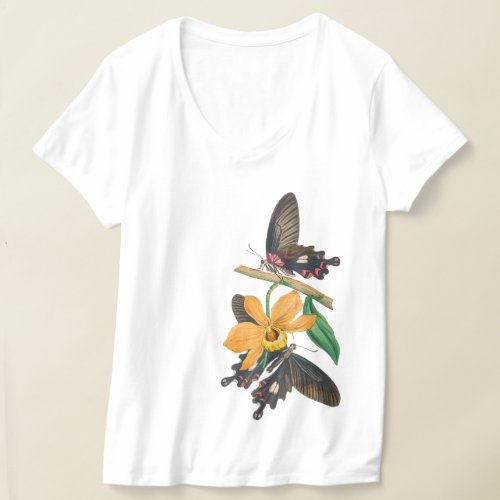 Springtime Flowers and Butterflies T_Shirt