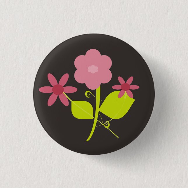 Springtime Flowers Pinback Button (Front)