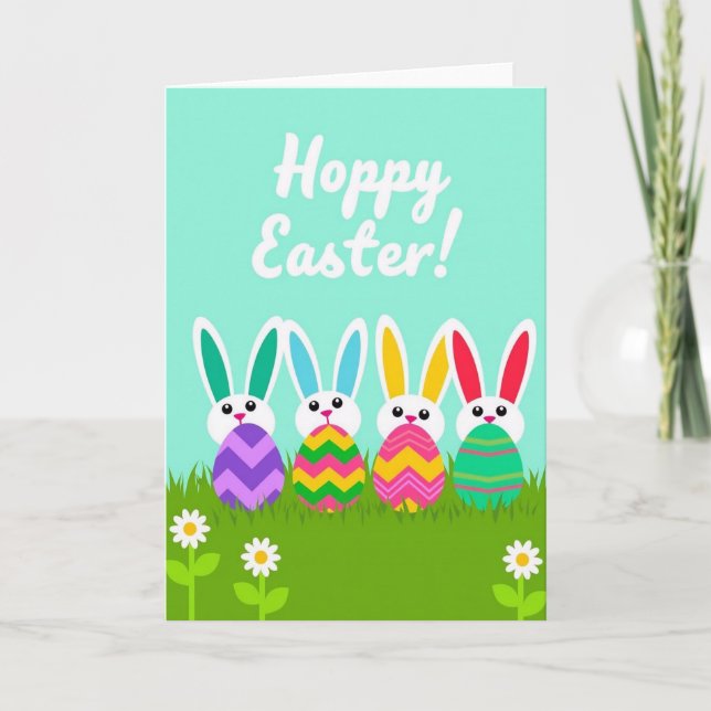 Springtime Friends Egg Hunt Card (Front)