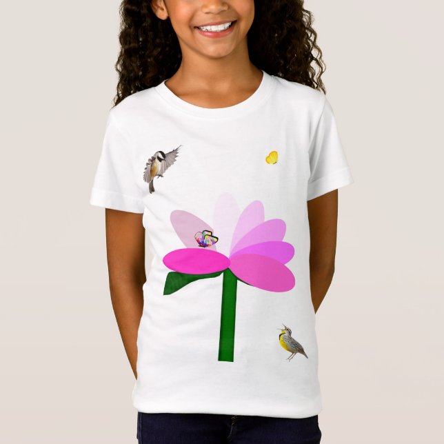 Springtime Friends Girls' T-Shirts (Front)