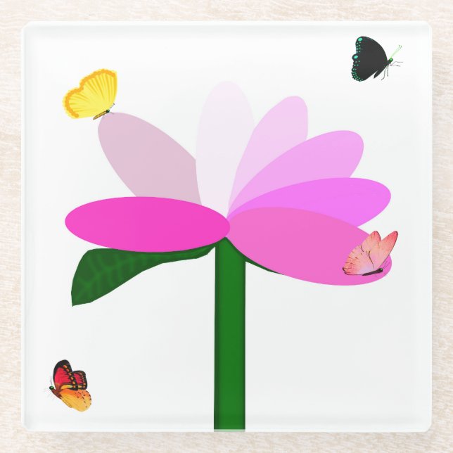 Springtime Friends Glass Coasters (Front)