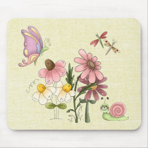 Springtime Friends Mouse Pad