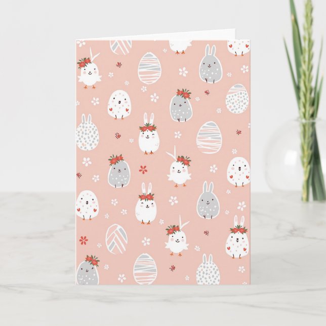 Springtime Friends Pattern Card (Front)