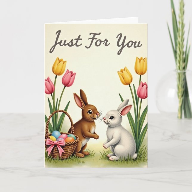 Springtime Friends Sharing Joy Card (Front)