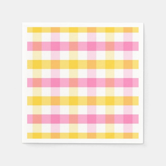 Springtime Gingham  Napkins (Front)