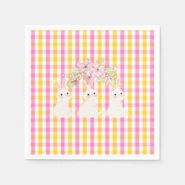 Springtime Gingham  Napkins (Front)