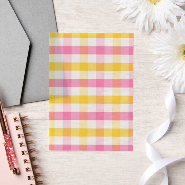 Springtime Gingham  Vellum Invitations (Wedding)