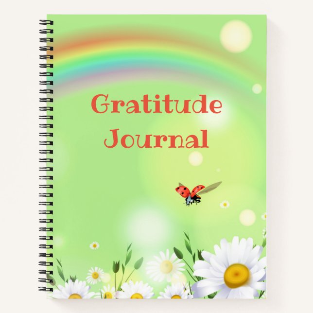 Springtime Gratitude Journal Spiral Notebook (Front)