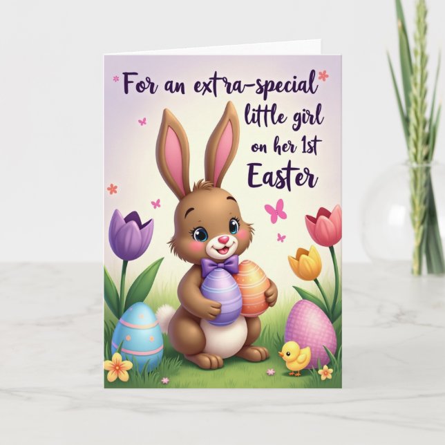 Springtime Hare Celebration Card (Front)