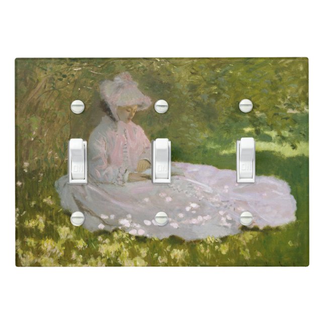 Springtime, Impressionist Portrait, Claude Monet Light Switch Cover (In Situ)