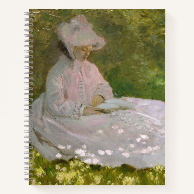 Springtime, Impressionist Portrait, Claude Monet Notebook (Front)