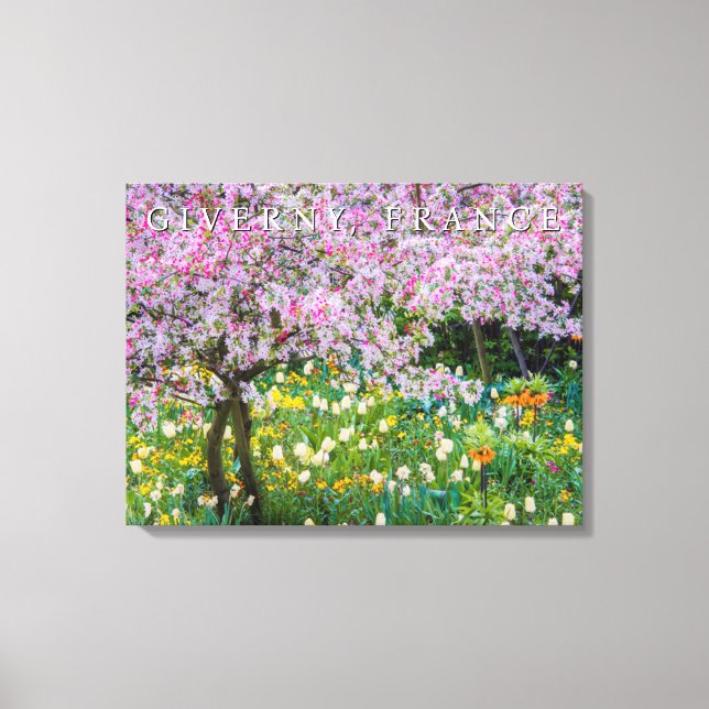 Springtime in Claude Monet's Garden Canvas Print (Front)