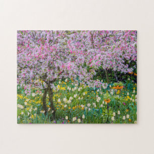 Springtime in Claude Monet's garden Jigsaw Puzzle