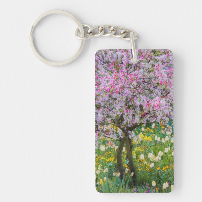 Springtime in Claude Monet's garden Keychain (Front)