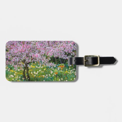 Springtime in Claude Monets garden Luggage Tag