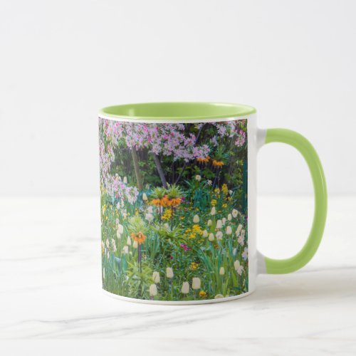 Springtime in Claude Monets garden Mug