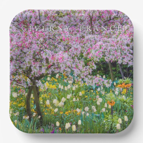 Springtime in Claude Monets Garden Paper Plates