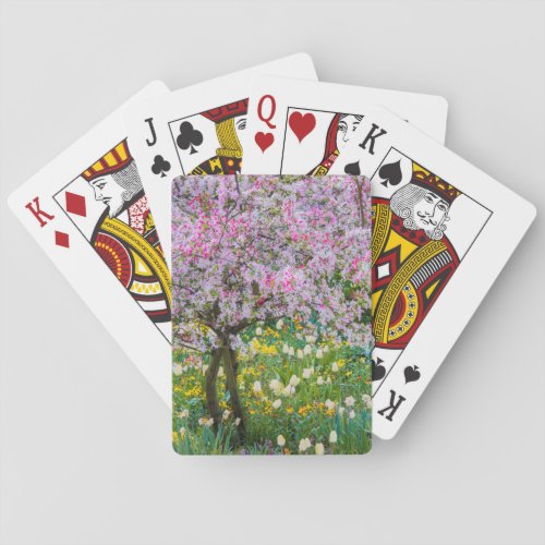Springtime in Claude Monets garden Poker Cards