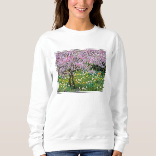 Springtime in Claude Monets Garden Sweatshirt