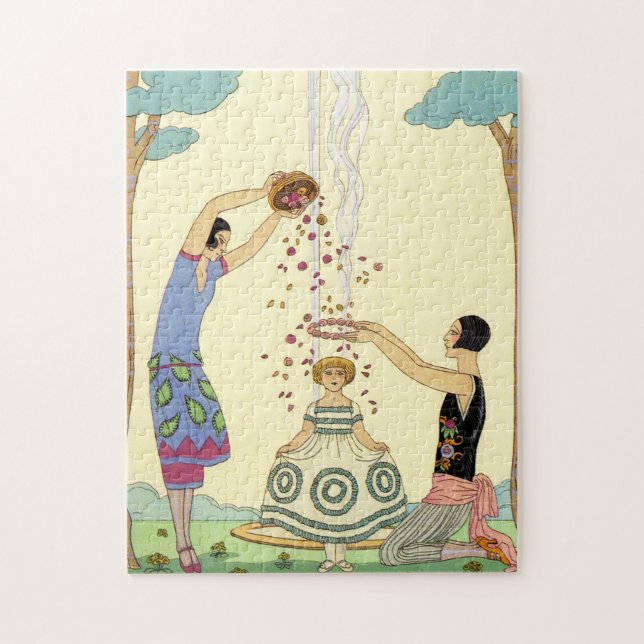 Springtime in France Art Deco Jigsaw Puzzle (Vertical)