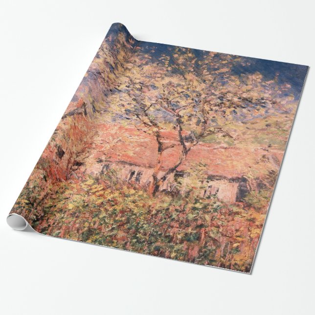 Springtime in Giverny by Claude Monet Wrapping Paper (Unrolled)