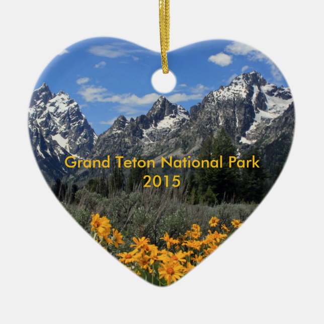 Springtime in Grand Teton National Park Customized Ceramic Ornament (Front)