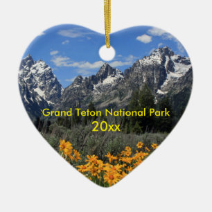 Springtime in Grand Teton National Park Customized Ceramic Ornament