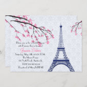 Springtime in Paris Bridal Shower Invitation (Front/Back)