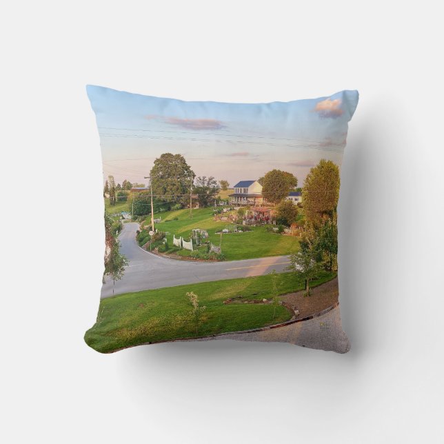 Springtime in Rocky Hill Throw Pillow (Front)
