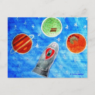 ...Springtime In Space...art by Jutta Gabriel... Postcard