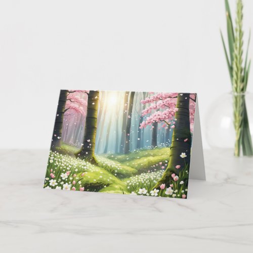 Springtime In The Forest Sympathy Card