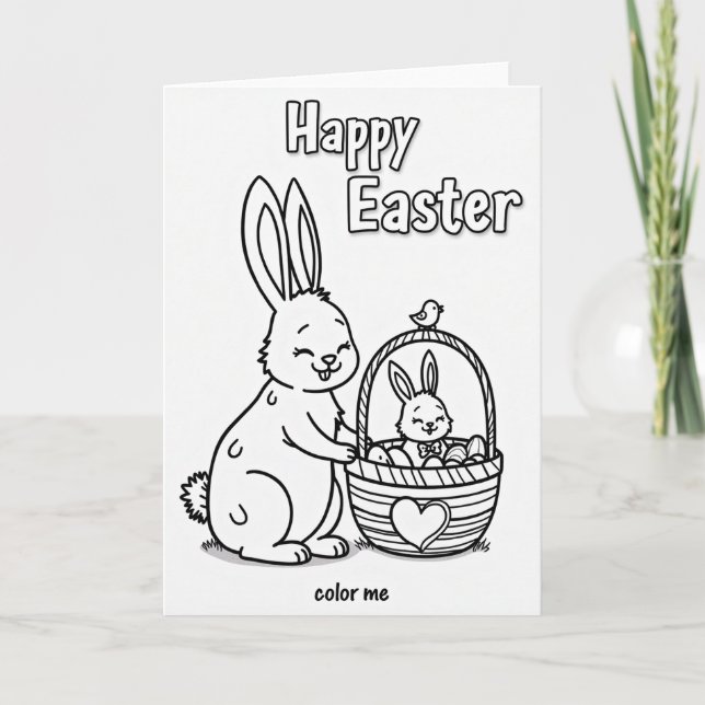 Springtime Joy Bunny Friend Card (Front)