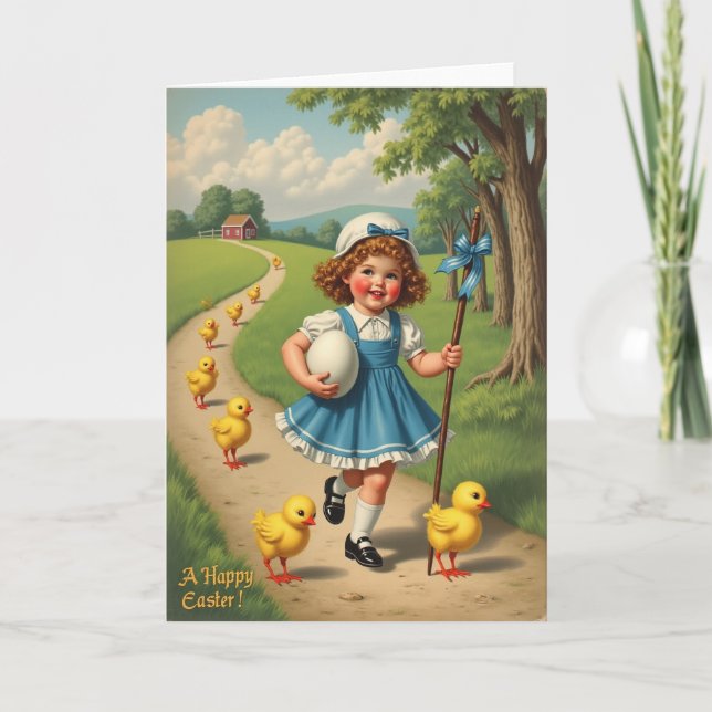 Springtime Joy Child Art Card (Front)