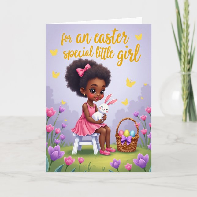 Springtime Joy Girl And Friend Card (Front)
