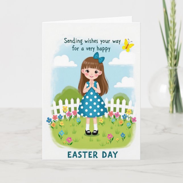 Springtime Joy Girl Art Card (Front)