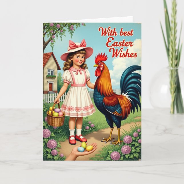 Springtime Joy Illustrated Card (Front)