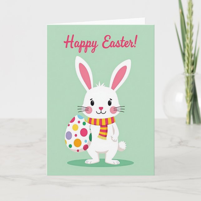 Springtime Joy Rabbit Card (Front)