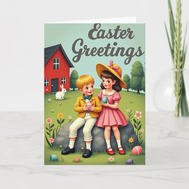 Springtime Joy Scene Card (Front)