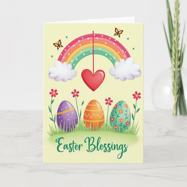 Springtime Joyful Wishes Card (Front)