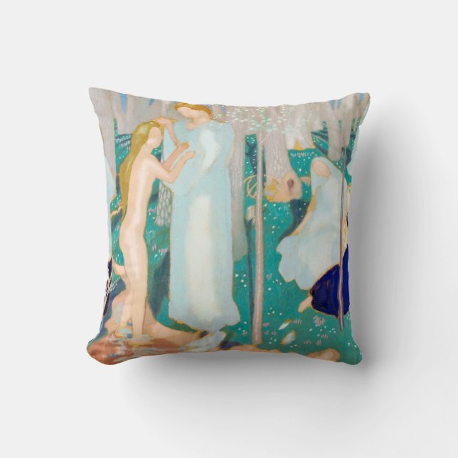 Springtime, Maurice Denis Throw Pillow (Front)