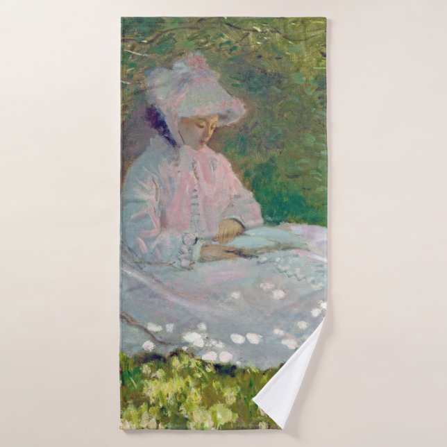 Springtime, Monet Bath Towel (Bath Towel)