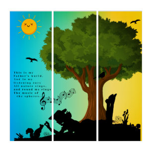 Springtime Nostalgic Scene Triptych