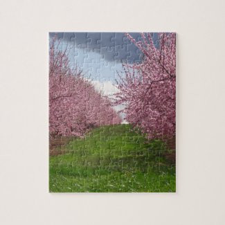 Springtime Peach Orchard Jigsaw Puzzle