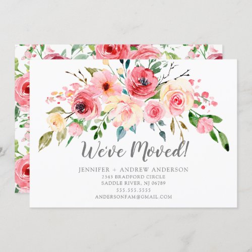 Springtime Peonies Floral Moving Announcement